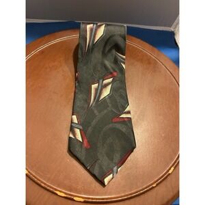 Bugatti Men's Black‎ 100% Italian Silk Tie Geometric Necktie